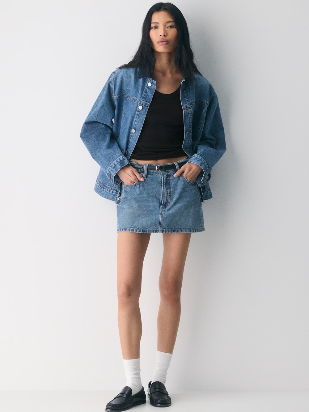 Denim Forum The '90s Ricci Denim Mini Micro Skirt 100% cotton size 25